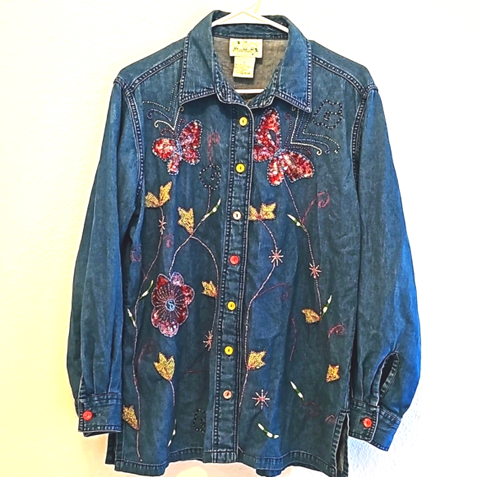 Beaded Button Down Shacket